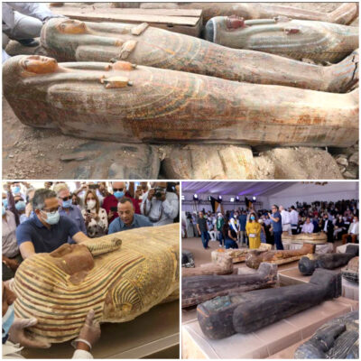 Jewels of Saqqara: 13 Intact Coffins Unearthed, Offering a Window into the Art and Rituals of Ancient Egypt from 2500 Years Ago