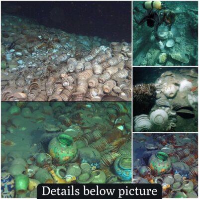 Excavation of more than 100,000 ceramics from two Chinese shipwrecks, at a depth of 1,500 m in the South China Sea Discovered in May 2023