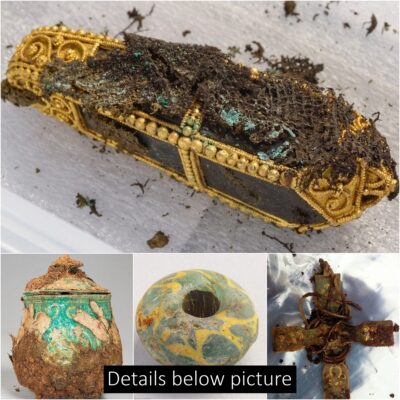 An ancient history is revealed! Brooches, beads and gold rings were stored inside an ancient vase on a Viking ship 1,000 years ago