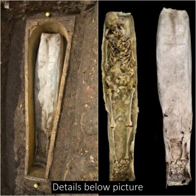 Just feet away from the former grave of King Richard III, a mysterious lead coffin has been discovered buried