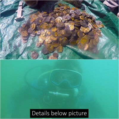 Divers who were conducting a clean up of trash dumped in a New Zealand harbour are shocked to discover sunken treasure – including 868 gold coins